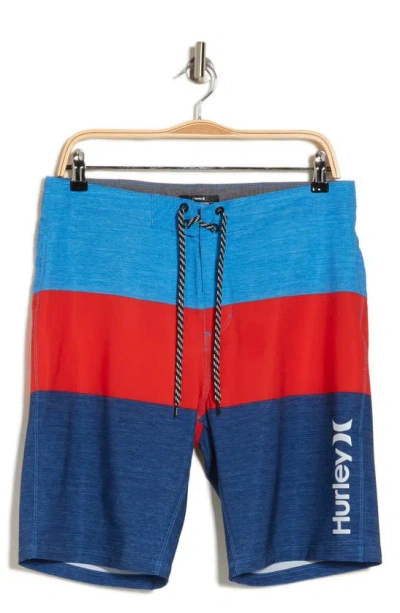 Hurley Colorblock Board Shorts In Bright Blue