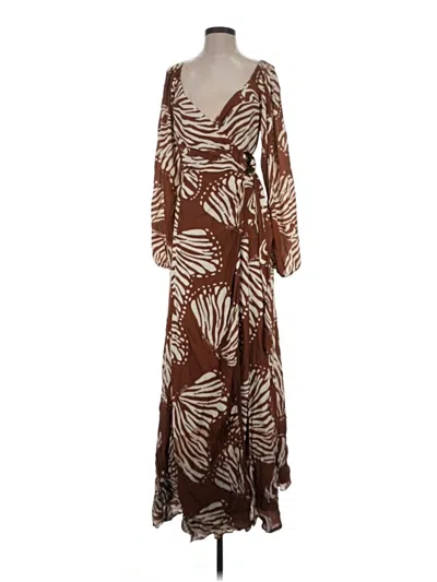 Pre-owned Hutch Casual Dress In Brown