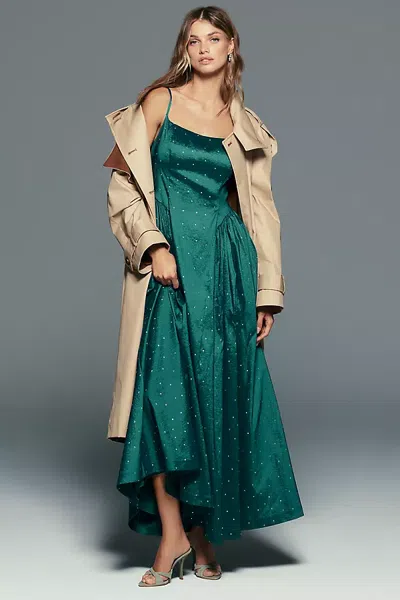 Hutch Cotton Blend Fit-and-flare Maxi Dress In Green