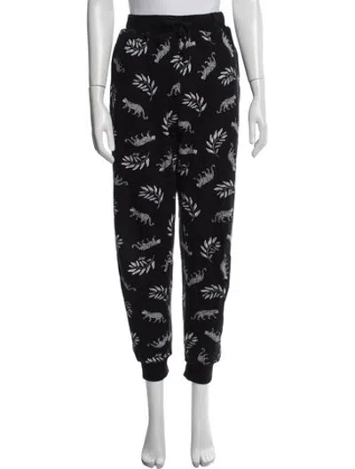 Pre-owned Hvn Animal Print Sweatpants In Black