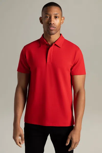 Hypernatural Biscayne Slim Fit Micro-pique Polo With Hyper-cool Jade® In Crimson