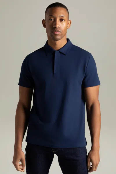 Hypernatural Biscayne Slim Fit Micro-pique Polo With Hyper-cool Jade® In Midnight Navy