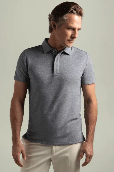 Hypernatural Biscayne Slim Fit Oxford Micro-pique Polo With Hyper-cool Jade® In Navy / White