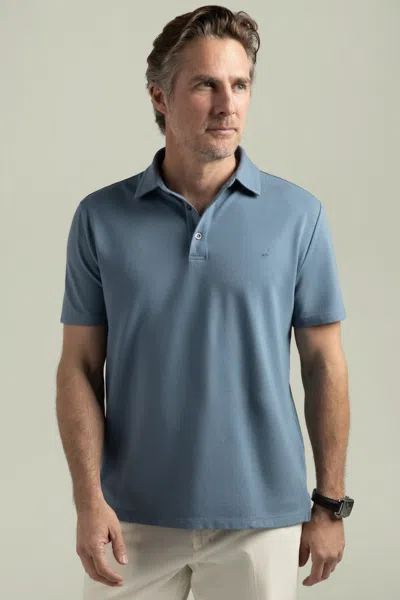 Hypernatural El Capitán Classic Fit Micro-pique Polo With Hyper-cool Jade® In Blue Whale