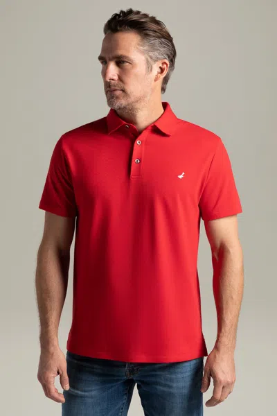 Hypernatural El Capitán Classic Fit Micro-pique Polo With Hyper-cool Jade® In Crimson