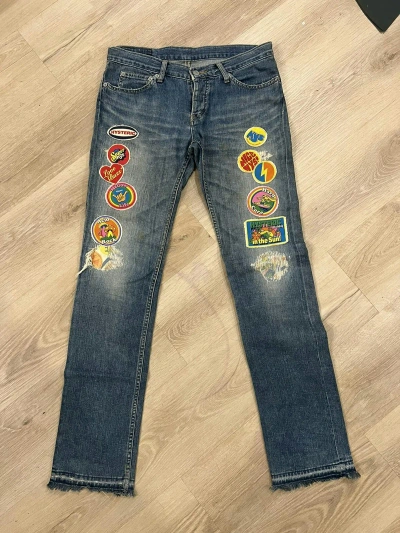 Pre-owned Hysteric Glamour Patchwork Jeans In Blue Denim