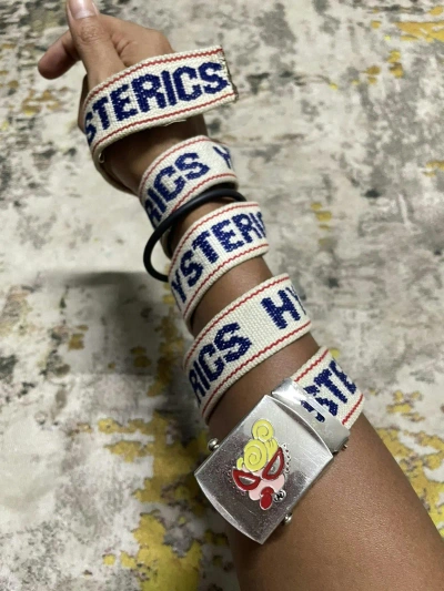 Pre-owned Hysteric Glamour Spell Out Logo Belts Japan In White