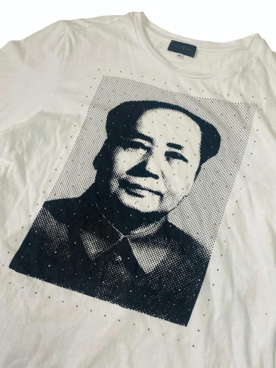 Pre-owned Hysteric Glamour X John Richmond Needgone90s Richmond Mao Zedong Potrait Swarovski T-shirt In White