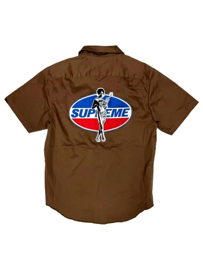 Pre-owned Hysteric Glamour X Supreme Hysteric Glamour Work Shirt In Brown