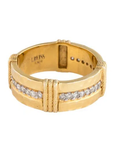 Pre-owned I. Reiss 14k Diamond Gallery Ring In Multicolor
