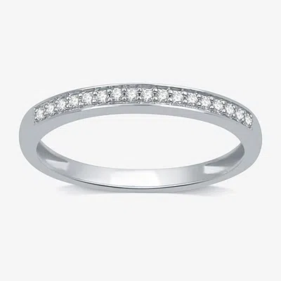 I Said Yes (h-i / I1) Womens 1/10 Ct. T.w. Lab Grown White Diamond Sterling Silver Band