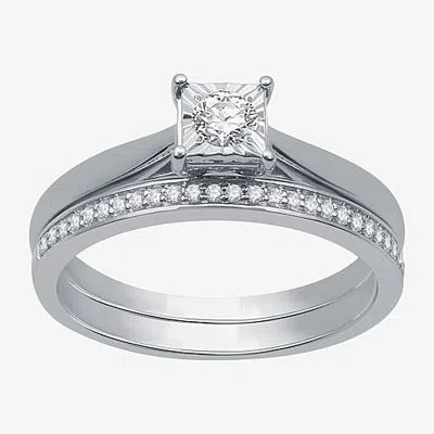 I Said Yes (h-i / I1) Womens 1/4 Ct. T.w. Lab Grown White Diamond Sterling Silver Solitaire Bridal Set
