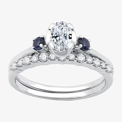 I Said Yes (h-i / I1) Womens 3/4 Ct. T.w. Lab Grown White Diamond Sterling Silver Oval Bridal Set
