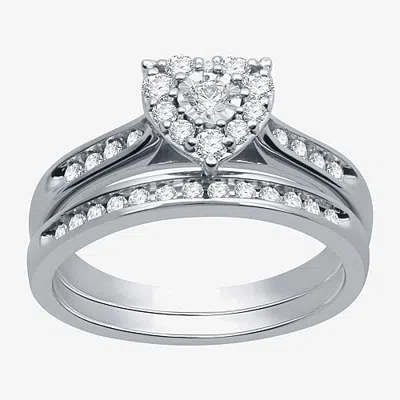 I Said Yes (h-i / I1) Womens 3/8 Ct. T.w. Lab Grown White Diamond Sterling Silver Or 14k Gold Over Silver Heart