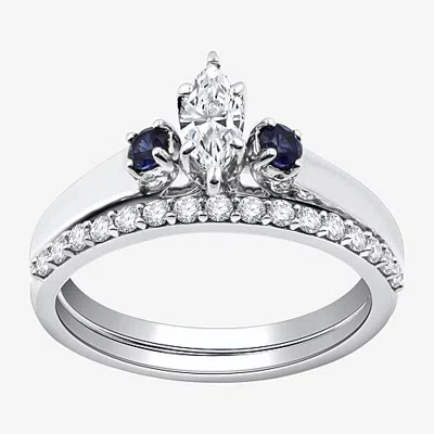 I Said Yes (h-i / I1) Womens 5/8 Ct. T.w. Lab Grown White Diamond Sterling Silver Marquise Bridal Set