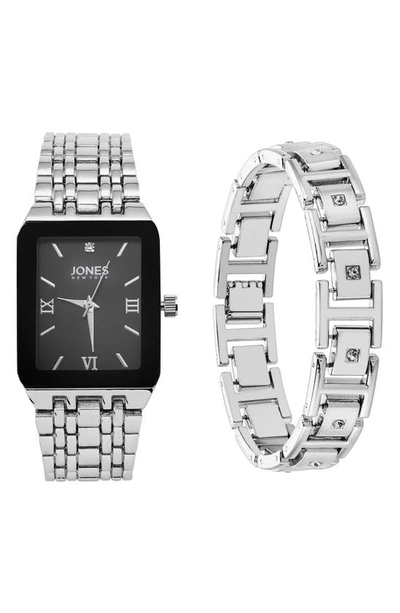 I Touch Three-hand Quartz Mesh Strap Watch & Id Bracelet Set In Metallic