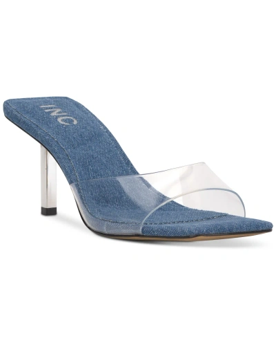 Inc International Concepts Dalea Slide Dress Sandals, Created For Macy's In Clear,denim