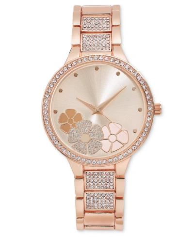Inc International Concepts Women's Rose Gold-tone Bracelet Watch 37mm, Created For Macy's