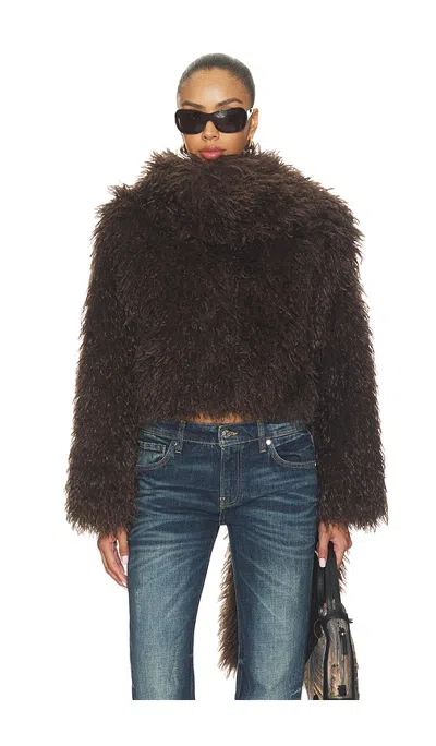I.am.gia Dove Cropped Jacket In Brown