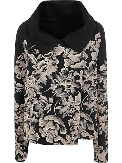 Ibrigu Double Print & Embroidered Jacket In Multicolor