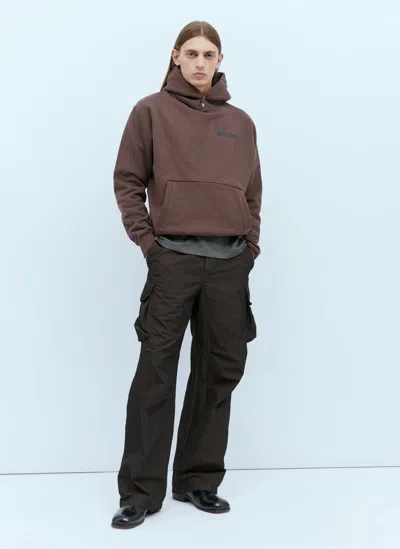 Ice & Techno Ice'n Logo Print Hooded Sweatshirt In Brown