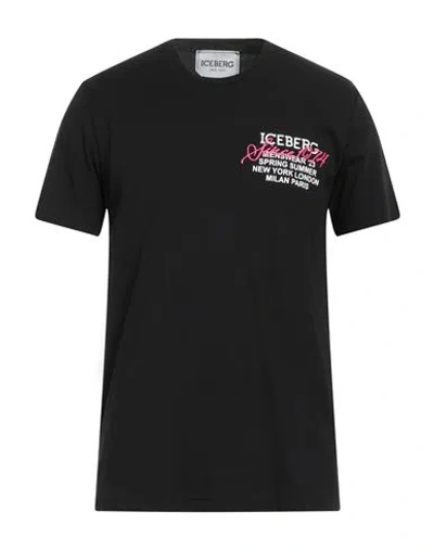 Iceberg Man T-shirt Black Size L Cotton