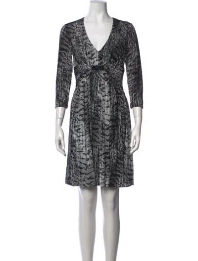 Pre-owned Iceberg Printed Mini Dress In Black