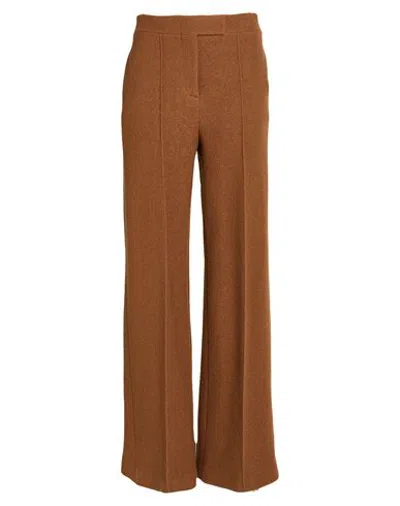 Iceberg Woman Pants Camel Size 6 Virgin Wool In Orange