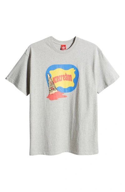 Icecream Cone Classic Graphic T-shirt In Heather Grey