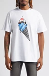Icecream Cone Man Graphic T-shirt In White