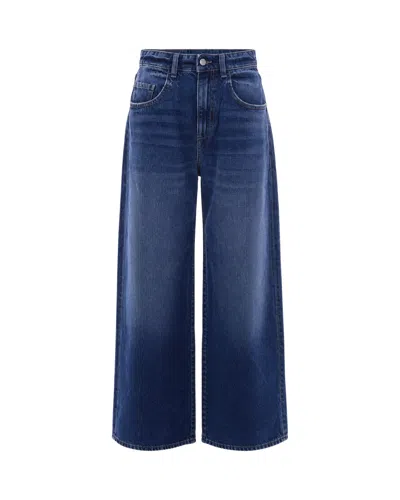 Icon Denim High-rise Wide-leg Jeans In Blue