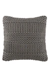 Ienjoy Home Acrylic Knit Throw Pillow In Gray