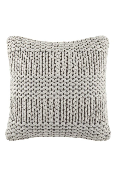 Ienjoy Home Acrylic Knit Throw Pillow In Light Gray