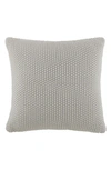 Ienjoy Home Acrylic Knit Throw Pillow In Light Gray