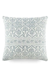 Ienjoy Home Antique Floral Cotton Throw Pillow In Light Blue