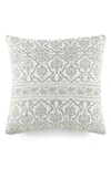 Ienjoy Home Antique Floral Cotton Throw Pillow In Gray