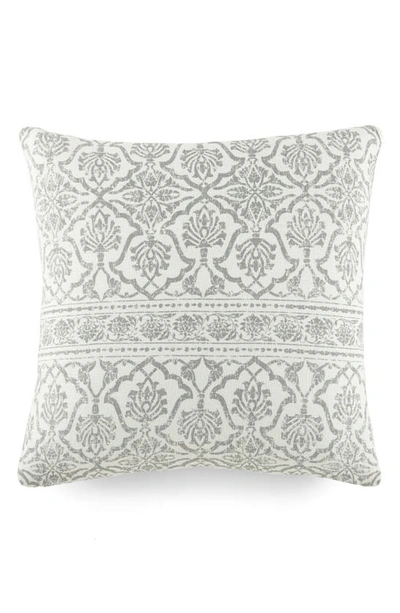 Ienjoy Home Antique Floral Cotton Throw Pillow In Gray
