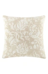 Ienjoy Home Distressed Floral Cotton Throw Pillow In Neutral