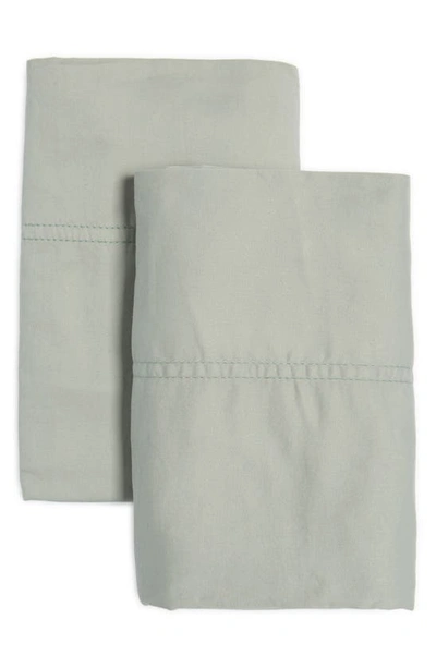 Ienjoy Home Set Of 2 300 Thread Count Sateen Pillowcases In Green Mist