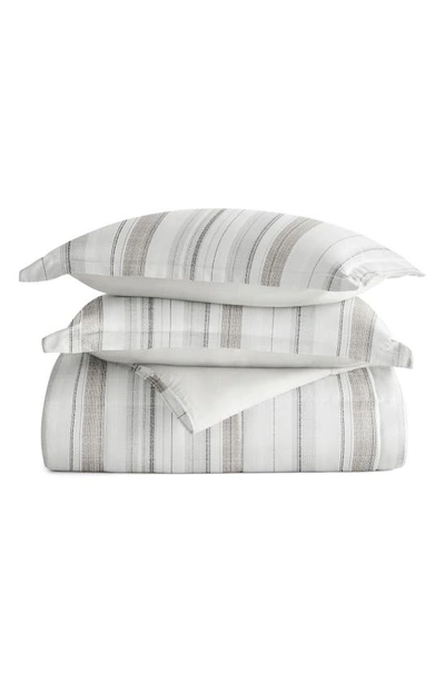 Ienjoy Home Vintage Stripe Reversible 3-piece Comforter Set In Gray