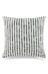 Ienjoy Home Yarn-dyed Stripe Cotton Throw Pillow In Light Blue