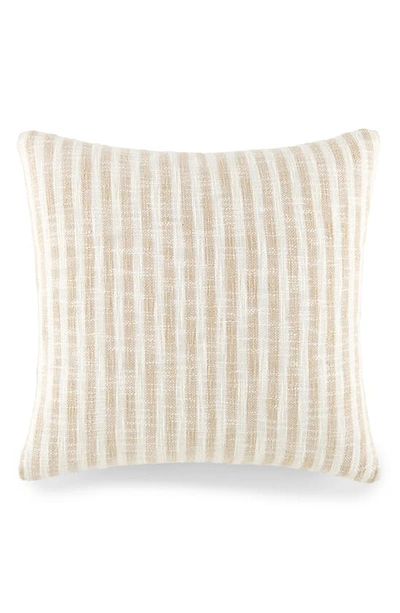 Ienjoy Home Yarn-dyed Stripe Cotton Throw Pillow In Natural