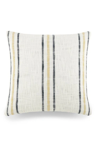 Ienjoy Home Yarn-dyed Stripe Cotton Throw Pillow In Mustard