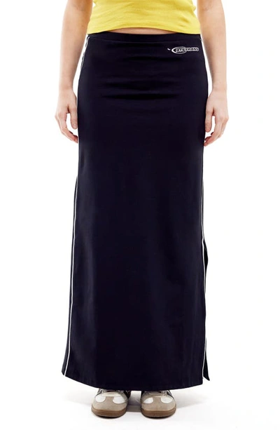 Iets Frans Piped Maxi Skirt In Black
