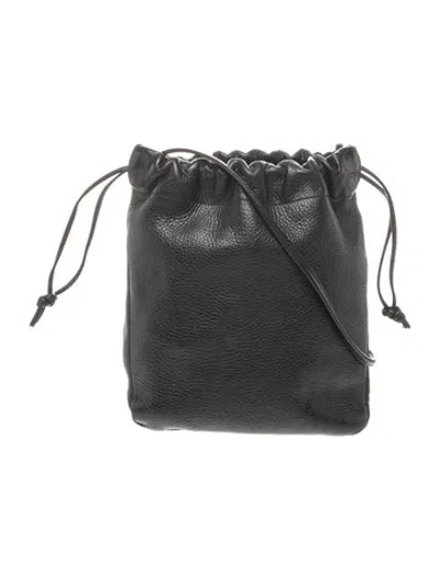 Pre-owned Il Bisonte Leather Bucket Bag In Black
