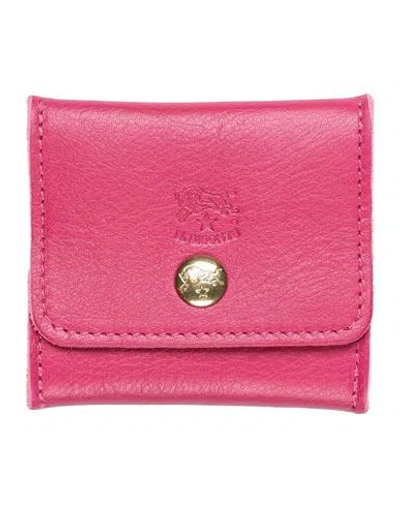 Il Bisonte Woman Coin Purse Magenta Size - Leather In Magenta