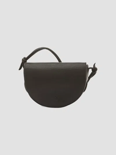 Il Bisonte Women's Snodo Leather Crossbody Saddle Bag In Black