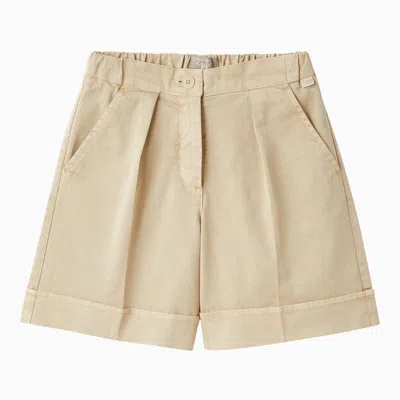 Il Gufo Kids' Beige Cotton Bermuda Shorts