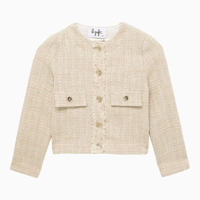 Il Gufo Kids' Beige Cotton-blend Jacket