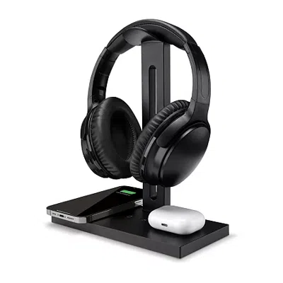 Ilive 5-in-1 Headphone Stand And Wireless Charging Station In Black